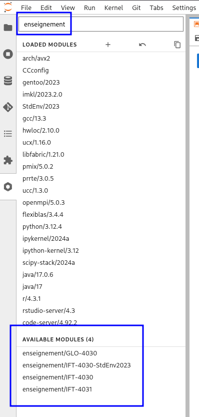 Jupyter module enseignement